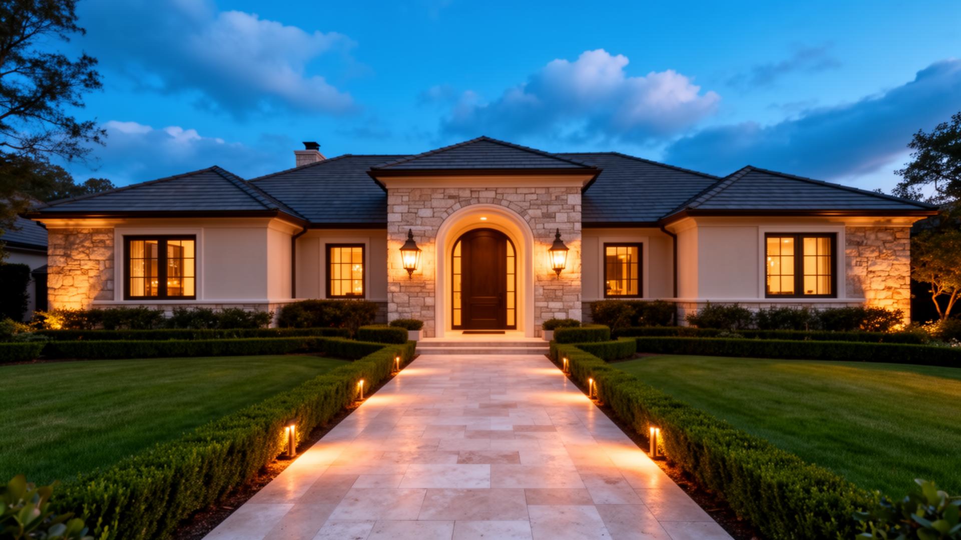 Ophelia Safe Haven residence at dusk